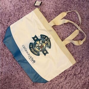 NEW Disney Cruise Line 25th Silver Anniversary Castaway Club Tote Bag